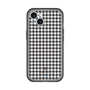 スリムプロテクションプレミアムケース［ Houndstooth Pattern Black with LANVIN en Bleu logo- ランバン 千鳥格子柄 ブラック ］
