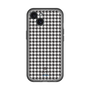スリムプロテクションプレミアムケース［ Houndstooth Pattern Black with LANVIN en Bleu logo- ランバン 千鳥格子柄 ブラック ］
