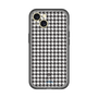 スリムプロテクションプレミアムケース［ Houndstooth Pattern Black with LANVIN en Bleu logo- ランバン 千鳥格子柄 ブラック ］