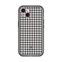 スリムプロテクションプレミアムケース［ Houndstooth Pattern Black with LANVIN en Bleu logo- ランバン 千鳥格子柄 ブラック ］