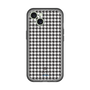 スリムプロテクションプレミアムケース［ Houndstooth Pattern Black with LANVIN en Bleu logo- ランバン 千鳥格子柄 ブラック ］