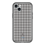 スリムプロテクションプレミアムケース［ Houndstooth Pattern Black with LANVIN en Bleu logo- ランバン 千鳥格子柄 ブラック ］