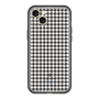 スリムプロテクションプレミアムケース［ Houndstooth Pattern Black with LANVIN en Bleu logo- ランバン 千鳥格子柄 ブラック ］
