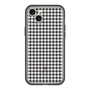 スリムプロテクションプレミアムケース［ Houndstooth Pattern Black with LANVIN en Bleu logo- ランバン 千鳥格子柄 ブラック ］