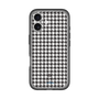 スリムプロテクションプレミアムケース［ Houndstooth Pattern Black with LANVIN en Bleu logo- ランバン 千鳥格子柄 ブラック ］