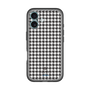 スリムプロテクションプレミアムケース［ Houndstooth Pattern Black with LANVIN en Bleu logo- ランバン 千鳥格子柄 ブラック ］