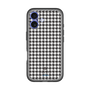 スリムプロテクションプレミアムケース［ Houndstooth Pattern Black with LANVIN en Bleu logo- ランバン 千鳥格子柄 ブラック ］
