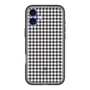 スリムプロテクションプレミアムケース［ Houndstooth Pattern Black with LANVIN en Bleu logo- ランバン 千鳥格子柄 ブラック ］