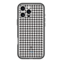スリムプロテクションプレミアムケース［ Houndstooth Pattern Black with LANVIN en Bleu logo- ランバン 千鳥格子柄 ブラック ］