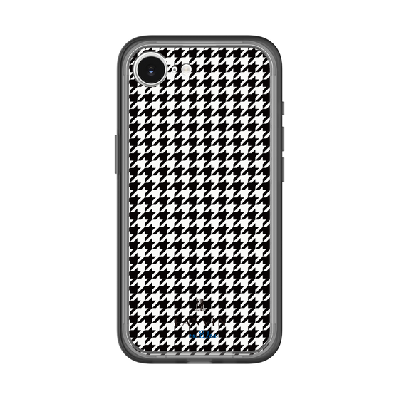 スリムプロテクションプレミアムケース［ Houndstooth Pattern Black with LANVIN en Bleu logo- ランバン 千鳥格子柄 ブラック ］