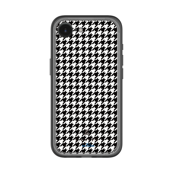 スリムプロテクションプレミアムケース［ Houndstooth Pattern Black with LANVIN en Bleu logo- ランバン 千鳥格子柄 ブラック ］