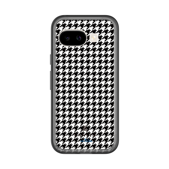 スリムプロテクションプレミアムケース［ Houndstooth Pattern Black with LANVIN en Bleu logo- ランバン 千鳥格子柄 ブラック ］