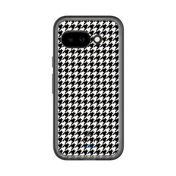 スリムプロテクションプレミアムケース［ Houndstooth Pattern Black with LANVIN en Bleu logo- ランバン 千鳥格子柄 ブラック ］