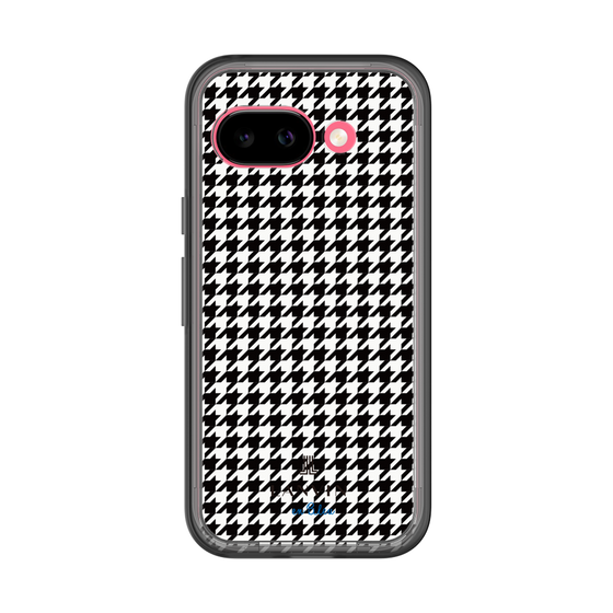 スリムプロテクションプレミアムケース［ Houndstooth Pattern Black with LANVIN en Bleu logo- ランバン 千鳥格子柄 ブラック ］