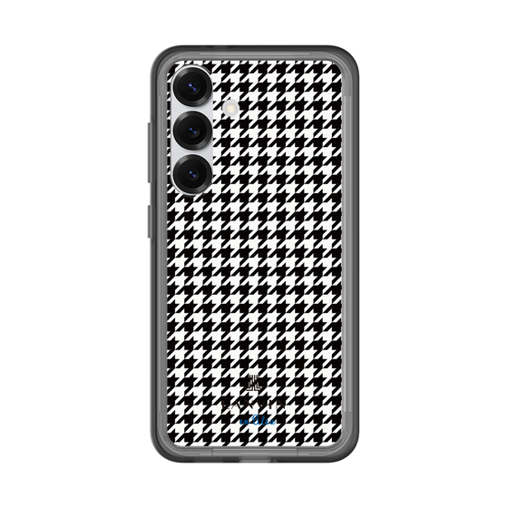 スリムプロテクションプレミアムケース［ Houndstooth Pattern Black with LANVIN en Bleu logo- ランバン 千鳥格子柄 ブラック ］