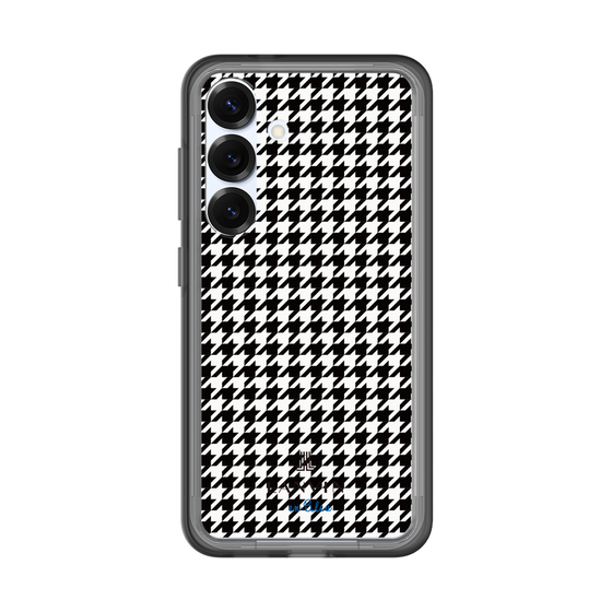 スリムプロテクションプレミアムケース［ Houndstooth Pattern Black with LANVIN en Bleu logo- ランバン 千鳥格子柄 ブラック ］