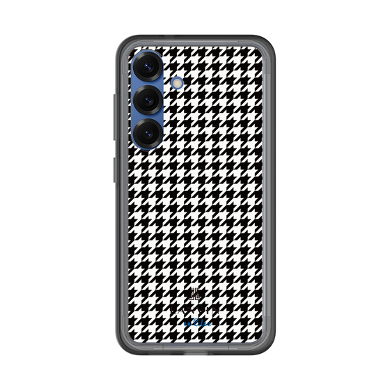 スリムプロテクションプレミアムケース［ Houndstooth Pattern Black with LANVIN en Bleu logo- ランバン 千鳥格子柄 ブラック ］