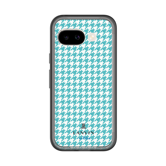 スリムプロテクションプレミアムケース［ Houndstooth Pattern Blue with LANVIN en Bleu logo- ランバン 千鳥格子柄 ブルー ］