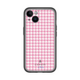 スリムプロテクションプレミアムケース［ Houndstooth Pattern Pink with LANVIN en Bleu logo- ランバン 千鳥格子柄 ピンク ］