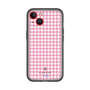 スリムプロテクションプレミアムケース［ Houndstooth Pattern Pink with LANVIN en Bleu logo- ランバン 千鳥格子柄 ピンク ］
