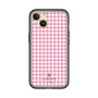 スリムプロテクションプレミアムケース［ Houndstooth Pattern Pink with LANVIN en Bleu logo- ランバン 千鳥格子柄 ピンク ］