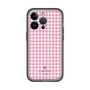 スリムプロテクションプレミアムケース［ Houndstooth Pattern Pink with LANVIN en Bleu logo- ランバン 千鳥格子柄 ピンク ］