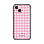 スリムプロテクションプレミアムケース［ Houndstooth Pattern Pink with LANVIN en Bleu logo- ランバン 千鳥格子柄 ピンク ］