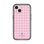 スリムプロテクションプレミアムケース［ Houndstooth Pattern Pink with LANVIN en Bleu logo- ランバン 千鳥格子柄 ピンク ］