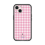 スリムプロテクションプレミアムケース［ Houndstooth Pattern Pink with LANVIN en Bleu logo- ランバン 千鳥格子柄 ピンク ］