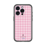 スリムプロテクションプレミアムケース［ Houndstooth Pattern Pink with LANVIN en Bleu logo- ランバン 千鳥格子柄 ピンク ］