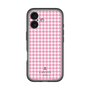 スリムプロテクションプレミアムケース［ Houndstooth Pattern Pink with LANVIN en Bleu logo- ランバン 千鳥格子柄 ピンク ］
