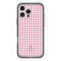 スリムプロテクションプレミアムケース［ Houndstooth Pattern Pink with LANVIN en Bleu logo- ランバン 千鳥格子柄 ピンク ］
