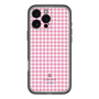 スリムプロテクションプレミアムケース［ Houndstooth Pattern Pink with LANVIN en Bleu logo- ランバン 千鳥格子柄 ピンク ］