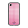 スリムプロテクションプレミアムケース［ Houndstooth Pattern Pink with LANVIN en Bleu logo- ランバン 千鳥格子柄 ピンク ］