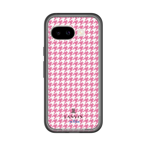 スリムプロテクションプレミアムケース［ Houndstooth Pattern Pink with LANVIN en Bleu logo- ランバン 千鳥格子柄 ピンク ］