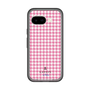 スリムプロテクションプレミアムケース［ Houndstooth Pattern Pink with LANVIN en Bleu logo- ランバン 千鳥格子柄 ピンク ］