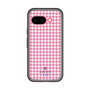 スリムプロテクションプレミアムケース［ Houndstooth Pattern Pink with LANVIN en Bleu logo- ランバン 千鳥格子柄 ピンク ］