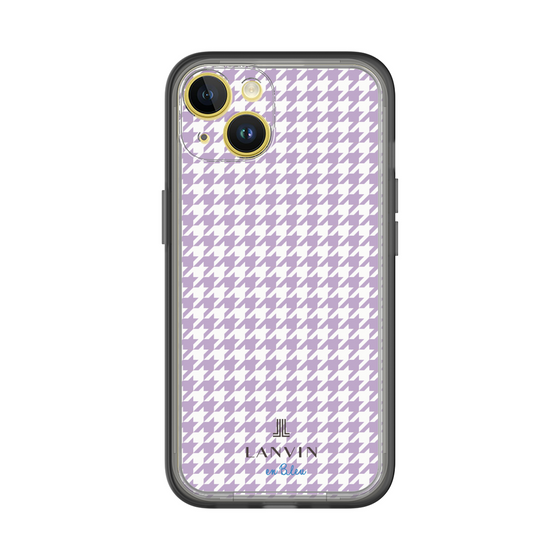 スリムプロテクションプレミアムケース［ Houndstooth Pattern Purple -with LANVIN en Bleu logo ランバン 千鳥格子柄 パープル ］