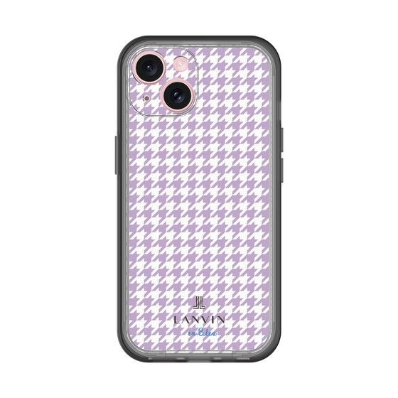 スリムプロテクションプレミアムケース［ Houndstooth Pattern Purple -with LANVIN en Bleu logo ランバン 千鳥格子柄 パープル ］