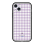スリムプロテクションプレミアムケース［ Houndstooth Pattern Purple -with LANVIN en Bleu logo ランバン 千鳥格子柄 パープル ］