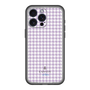 スリムプロテクションプレミアムケース［ Houndstooth Pattern Purple -with LANVIN en Bleu logo ランバン 千鳥格子柄 パープル ］