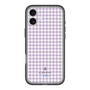 スリムプロテクションプレミアムケース［ Houndstooth Pattern Purple -with LANVIN en Bleu logo ランバン 千鳥格子柄 パープル ］