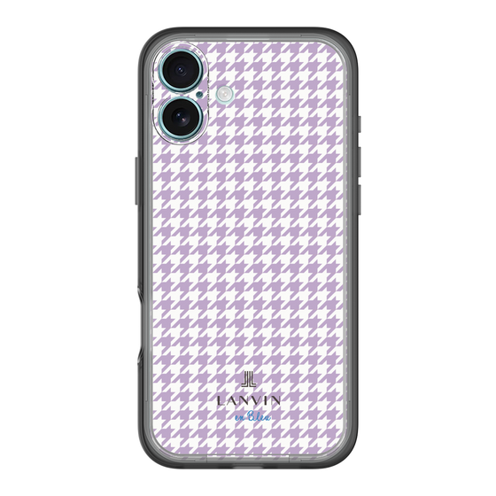 スリムプロテクションプレミアムケース［ Houndstooth Pattern Purple -with LANVIN en Bleu logo ランバン 千鳥格子柄 パープル ］