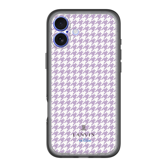 スリムプロテクションプレミアムケース［ Houndstooth Pattern Purple -with LANVIN en Bleu logo ランバン 千鳥格子柄 パープル ］