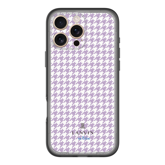 スリムプロテクションプレミアムケース［ Houndstooth Pattern Purple -with LANVIN en Bleu logo ランバン 千鳥格子柄 パープル ］