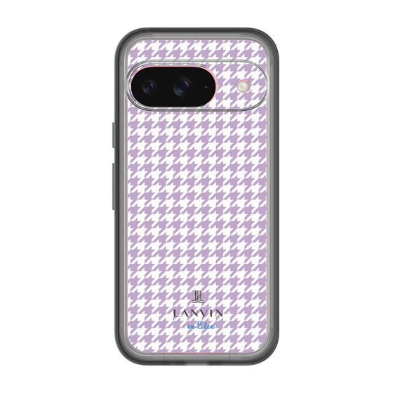 スリムプロテクションプレミアムケース［ Houndstooth Pattern Purple -with LANVIN en Bleu logo ランバン 千鳥格子柄 パープル ］