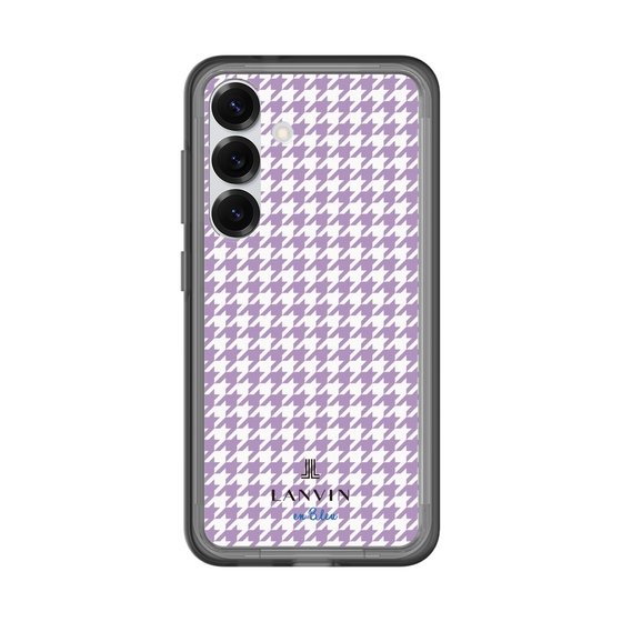 スリムプロテクションプレミアムケース［ Houndstooth Pattern Purple -with LANVIN en Bleu logo ランバン 千鳥格子柄 パープル ］