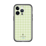 スリムプロテクションプレミアムケース［ Houndstooth Pattern Green with LANVIN en Bleu logo- ランバン 千鳥格子柄 グリーン ］