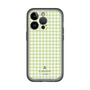 スリムプロテクションプレミアムケース［ Houndstooth Pattern Green with LANVIN en Bleu logo- ランバン 千鳥格子柄 グリーン ］