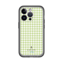 スリムプロテクションプレミアムケース［ Houndstooth Pattern Green with LANVIN en Bleu logo- ランバン 千鳥格子柄 グリーン ］
